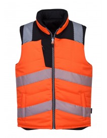 Portwest PW374 Hi-Vis Reversible Bodywarmer - Orange